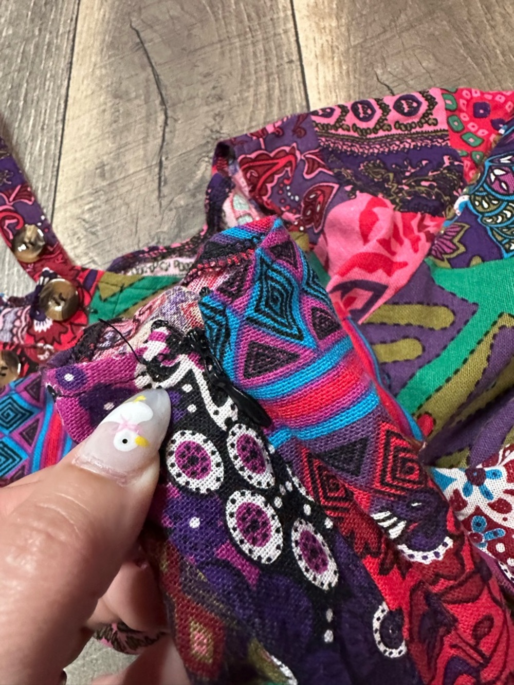 Boho Patchwork Overalls Jumpsuit - Picture 7 of 8